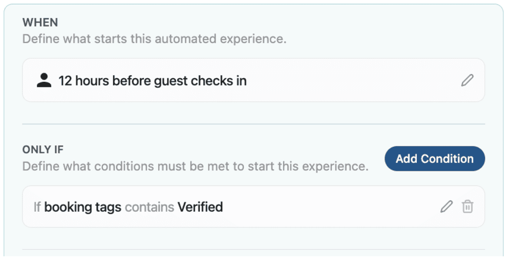 Automation: If a guest is verified - send check-in instructions